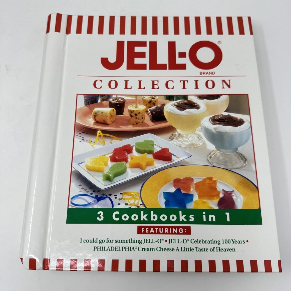 Vintage JELL-O Collection‎ 3 Cookbooks In 1 HC Spiral Illustrated Kraft 2001